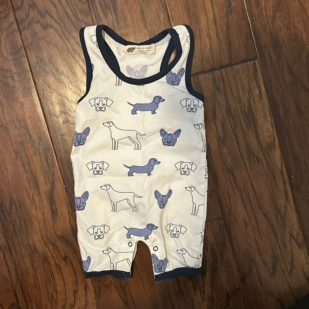 Monica and Andy onesies